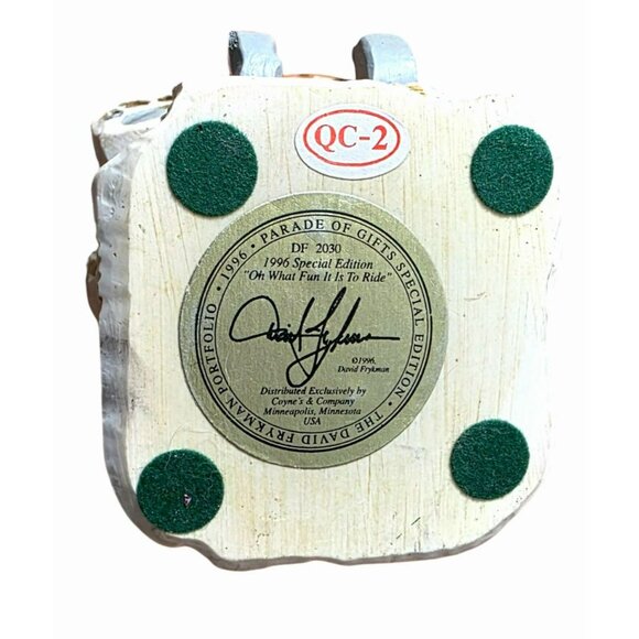 1996 David Frykman Polar Bear Sledding Fun Snow Sled Christmas Holiday Decor - Picture 2 of 9